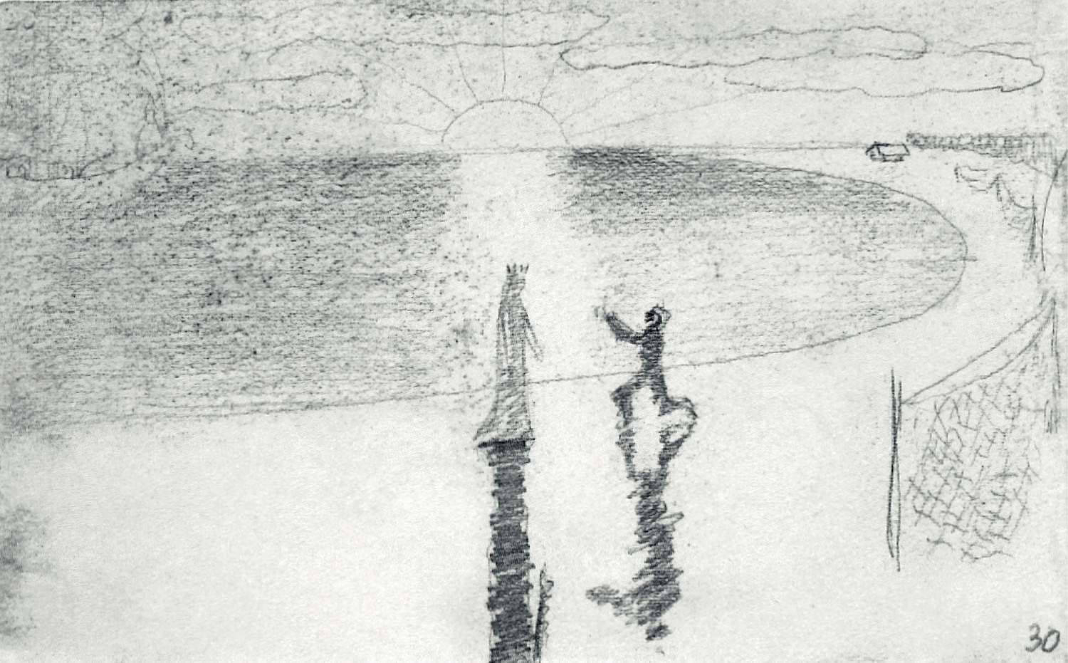 2 pvz. Mikalojus Konstantinas Čiurlionis. Operos „Jūratė“ dekoracijos eskizas (1908)