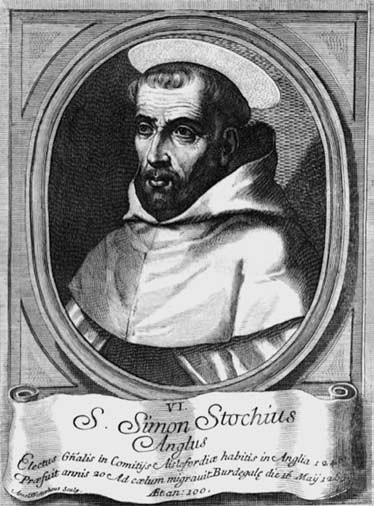 5 il. Šv. Simonas Stokas. XVIII a. Mariano Ventimiglia, Historia Chronologica…, 1773