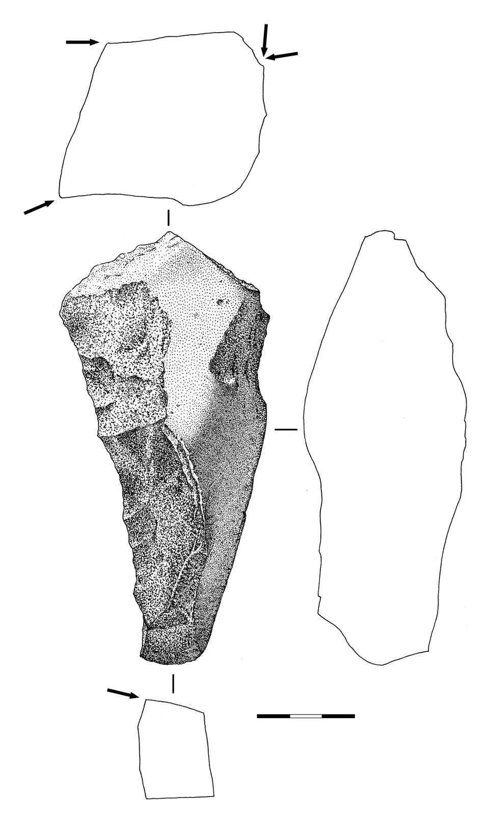 20 pav. Skaldytinis, Pasieniai 1, Nr. 607, jotnio smiltainis (Gabrielės Gudaitienės piešinys) / Fig. 20. Jotnian sandstone core no. 607 from Pasieniai 1 site