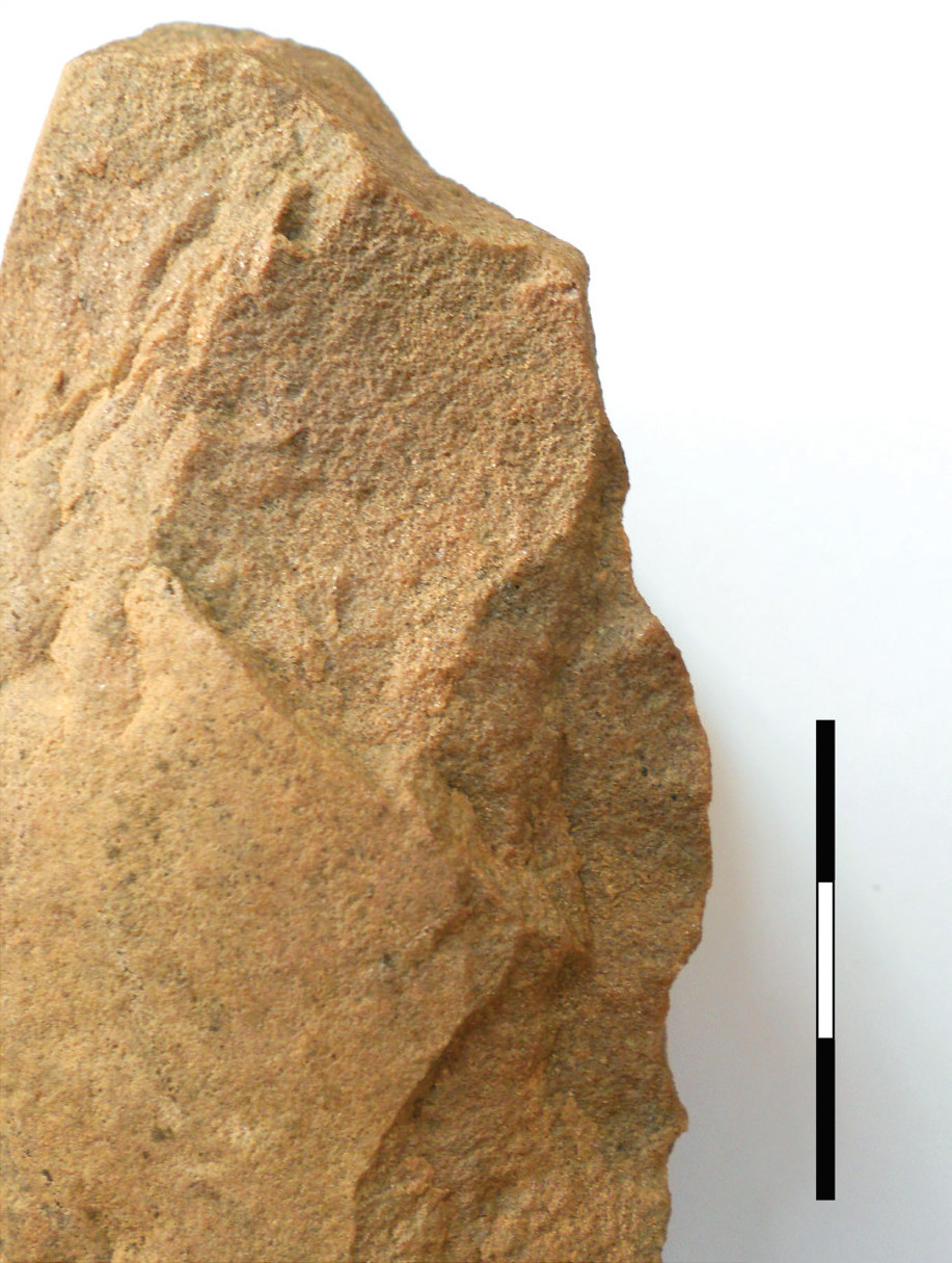 21 pav. Skaldytinis, Pasieniai 1, Nr. 607, jotnio smiltainis (Gabrielės Gudaitienės nuotrauka) / Fig. 21. Jotnian sandstone core no. 607 from Pasieniai 1 site