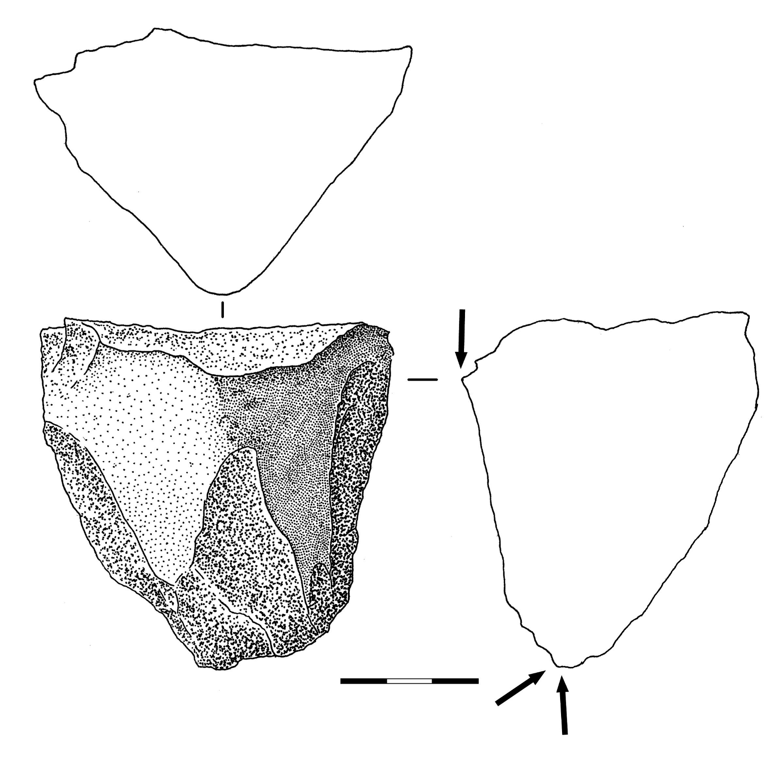 22 pav. Skaldytinis, Pasieniai 1, Nr. 605, jotnio smiltainis (Gabrielės Gudaitienės piešinys) / Fig. 22. Jotnian sandstone core no. 605 from Pasieniai 1 site