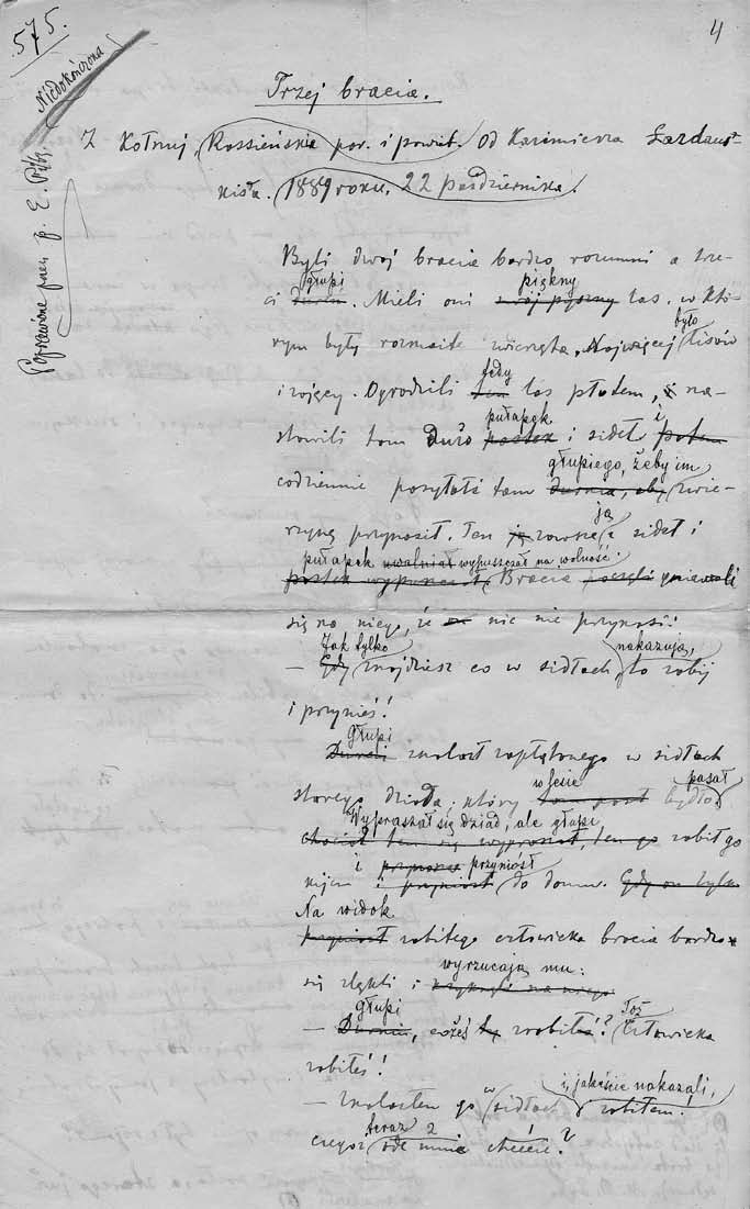 1 pav. Padavimo „Trzej bracia“ fragmentas, LVIA, f. 1135, ap. 10, b. 175, l. 4