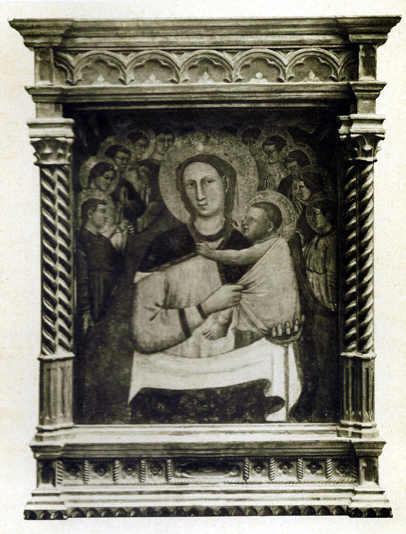 7 pav. J. di Paolo „Madona su kūdikiu ir angelais“. XIV a.
