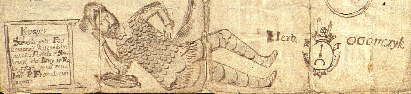 3 pav. Lietuviškos Šveikovskių linijos pradininkas Kasparas Šveikovskis, XVIII a. LMAVB RS, f. 21, b. 921, l. 1