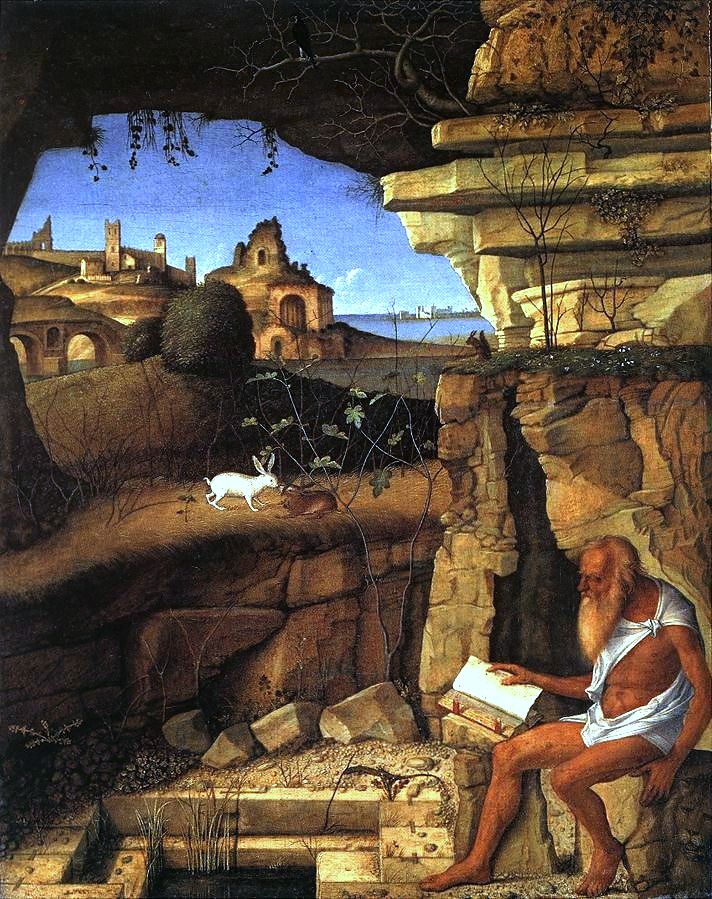 Giovanni Bellini, „Šv. Jeronimas (347–420) tyruose“