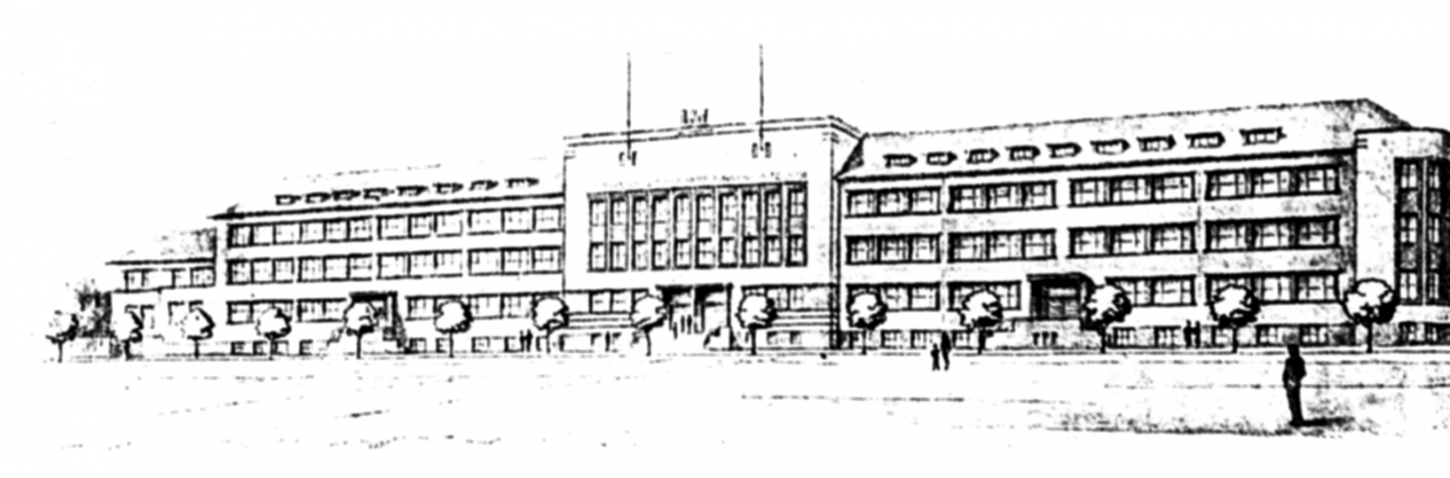 3 il. Pastato, kuriame turėjo veikti Prekybos institutas, projekto vaizdas (Prekybos institutas Klaipėdoje. Klaipėda, 1934)