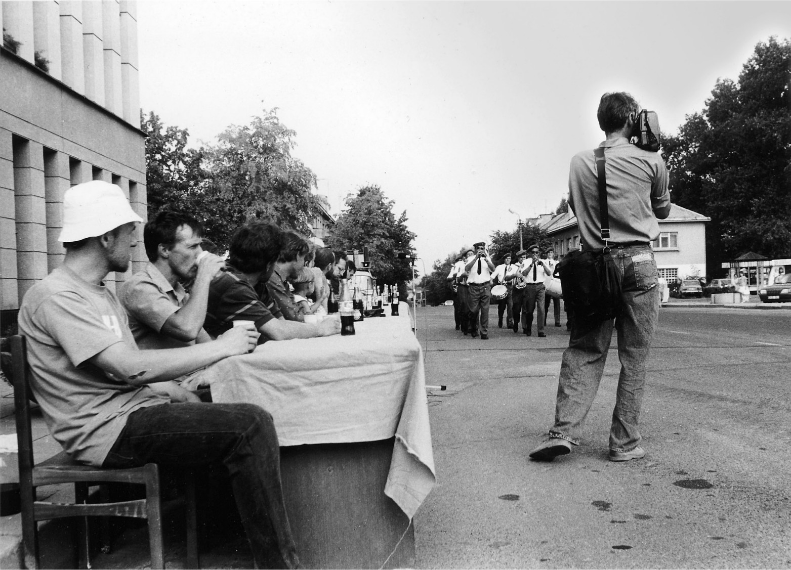 Tiesės. Pjūvio atidarymo akcija, 1995. Vytauto V. Stanionio nuotr.