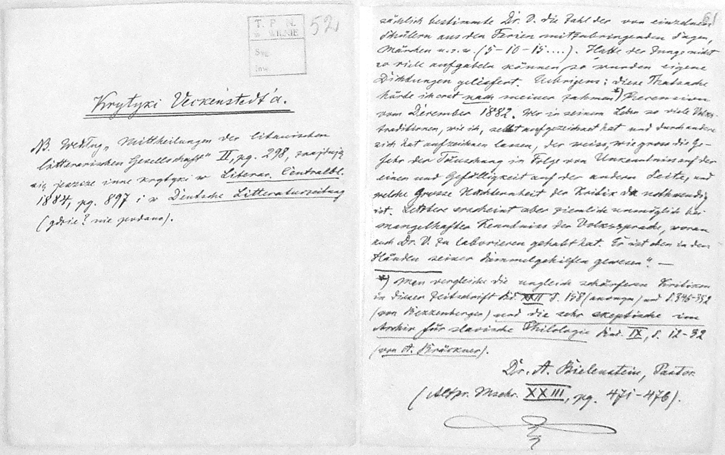 5−6 pav. E. Vekenstedo knygos „Die Mythen, Sagen und Legenden der Zamaiten“ (1883) kritika